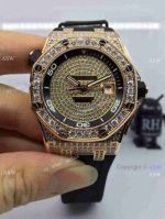 Replica Swiss Audemars Piguet Watch Rose Gold Diamond Dial